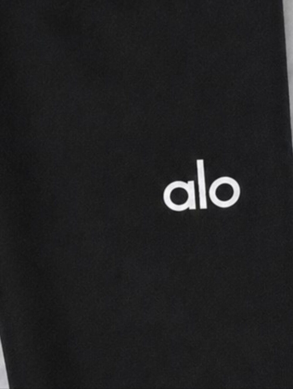 ALO Yoga Black Cropped Zip Hoodie